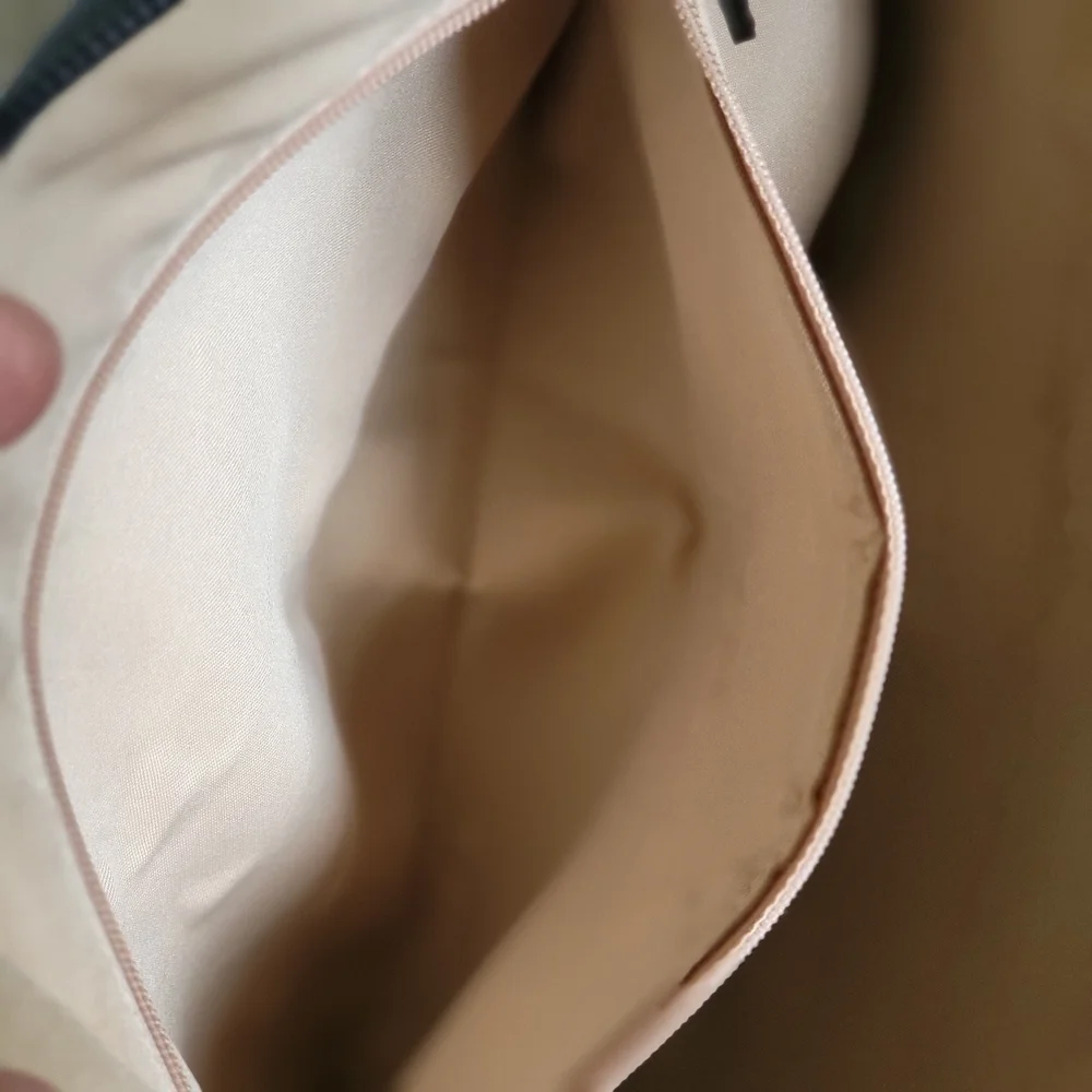 Gucci Black GG Nylon and Leather Double Pocket Hobo.. Authentic!!